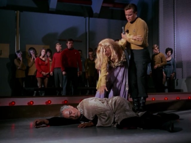 All right folks, the show's over. Also Kirk, you should probably keep that phaser away from her.
