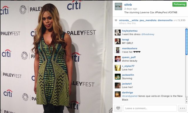 Laverne Cox via isntagram