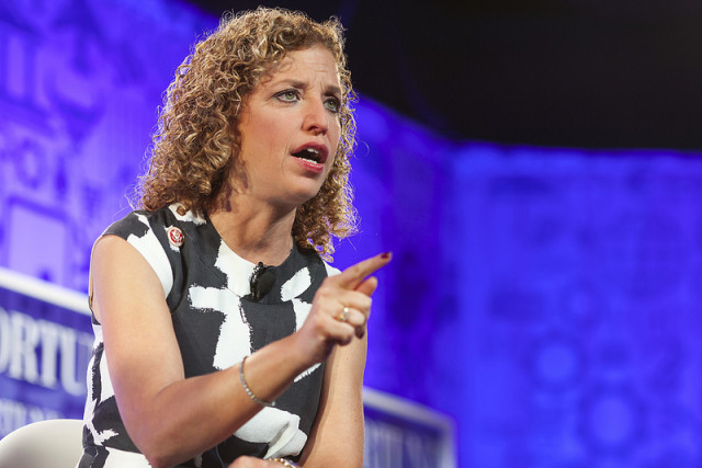 Florida Congresswoman Debbie Wasserman Schultz speaking photo via Fortune Live Media/Flickr