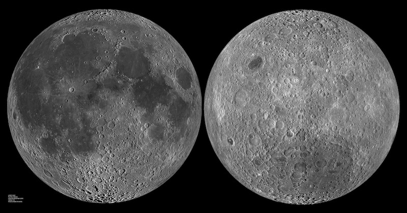 The two sides of the Moon. Via LRO / Universe Today.