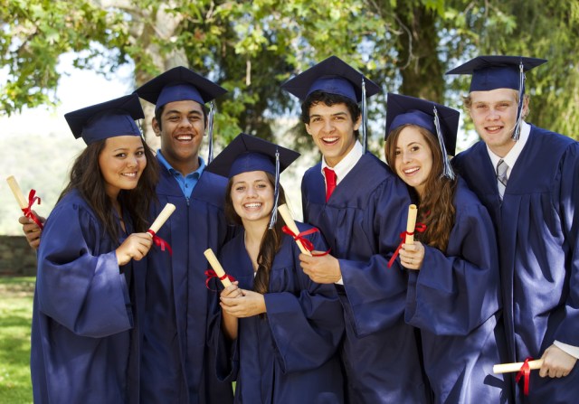 No dumb gendered graduation robes at Shutterstock High! via Shutterstock