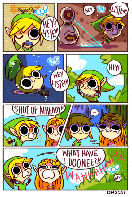 Navi just wanted to say, "Go play Chrono Trigger," you meanie! Source: Omocat