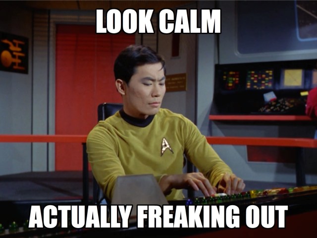 Four for you, Sulu. You go, Sulu!