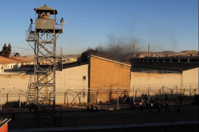 Turkish prison, in Sanliurfa city. In June of 2012, this prison saw two fires and a riot in one month's time.  via Global Post