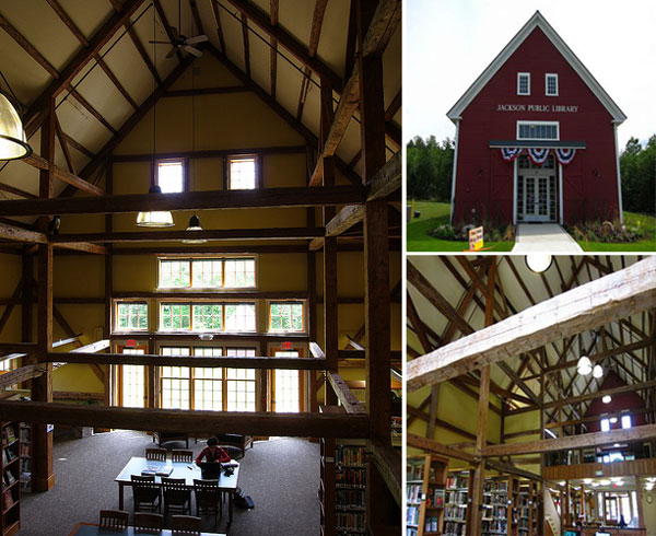 Jackson Public Library in New Hampshire via flavorwire