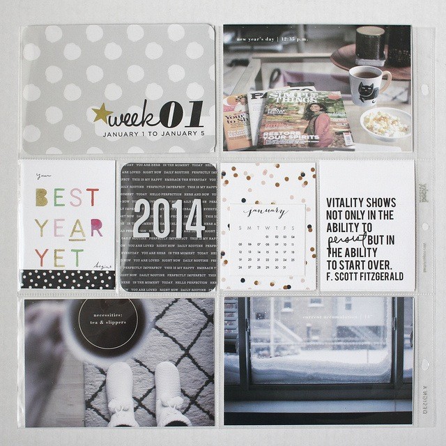 For those who are too lazy to cut out their own paper, there is Project Life. (Via Caiti)