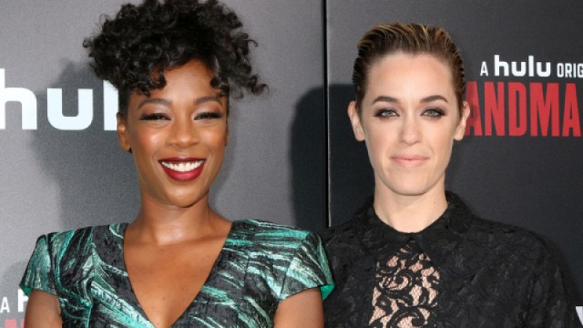 LOS ANGELES - APR 25: Samira Wiley, Lauren Morelli at the Premiere Of Hulu's "The Handmaid's Tale" at Cinerama Dome ArcLight on April 25, 2017 in Los Angeles, CA. She came out as a late in life lesbian.
