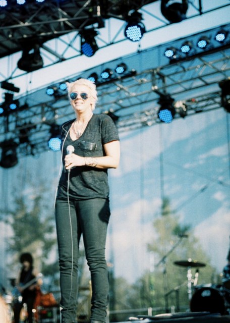 We passed Cat Power in the media compound the next day and I almost fell in a puddle.