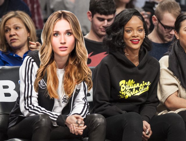 Rihanna parties with mystery woman at Knicks Game