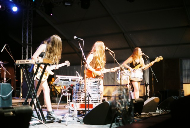 Haim just turns into hair muppets when you take their picture.