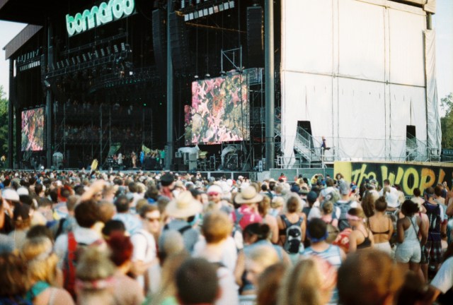 Even more people, and a little Bjork jumbotron goodness.