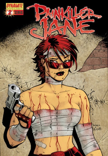 Painkiller Jane #2 cover by Amanda Conner