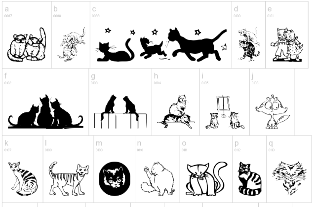 30 Cat Fonts, Because Those Exist