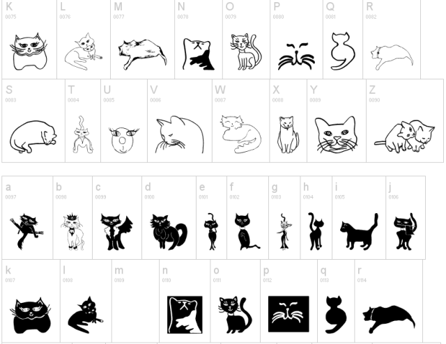 30 Cat Fonts, Because Those Exist