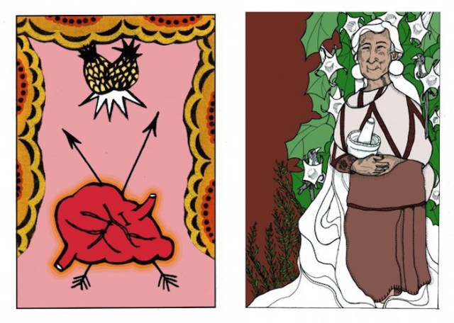 Leah shared these two images from the Collective Tarot - The Lovers and The High Priestess