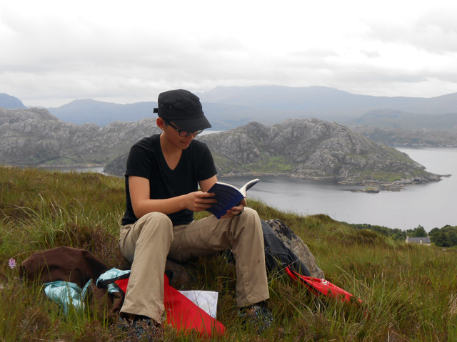 Reading Melissa Gira Grant's Sexing the Whore on top of a mountain overlooking Loch Torridon in the Northwest Scottish Highlands, as tourists do.