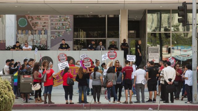 Protesters call for Gamino's release in Los Angeles via Fusion