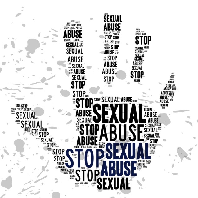 Via Shutterstock. Anti rape hand.