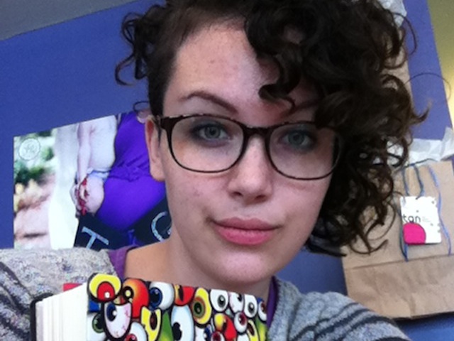 One of the Straddlers in question, with her journal. 