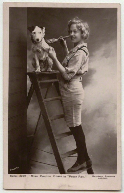 Pauline Chase as Peter Pan via The National Portrait Gallery