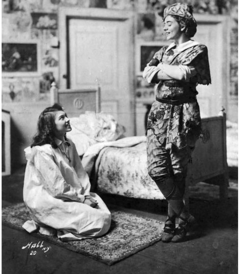 "Peter and Wendy" photographed by Hall (Maude Adams and Mildred Morris) via "Peter Pan on Stage and Screen, 1904-2010, 2d ed. Bruce K. Hanson  - July 14, 2011 McFarland - Publisher"