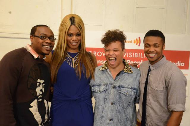 Reina Gossett (second from right) looking amazing in a denim button up. via srlp.org