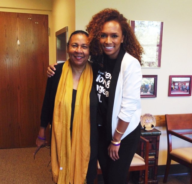 Janet Mock looking great in a t-shirt and blazer. Plus, bell hooks!
