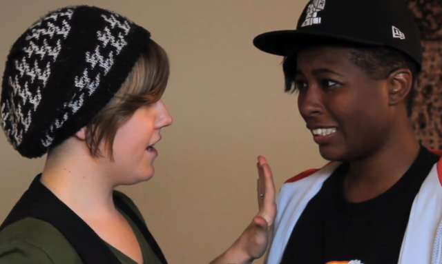 Hannah Hart and Brittani Nichols in the "Words With Girls" webseries