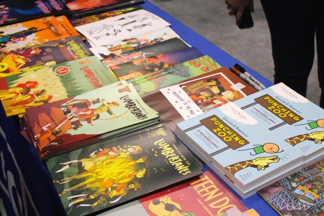 New York Comic Con 2014. Lumberjanes comics at the Boom Studios booth.