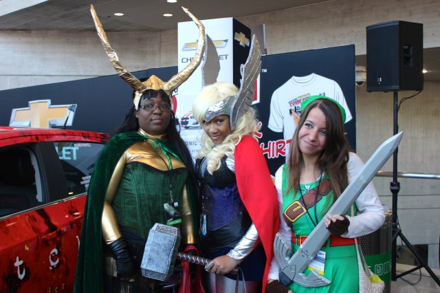 New York Comic Con 2014.  Cosplayers: Loki, Thor, Link.