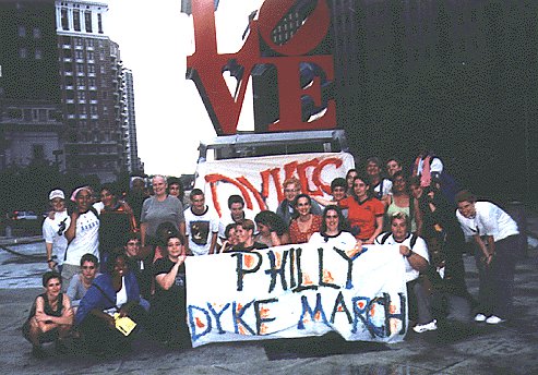 Dyke March in Love Park, 1999 via Philly Dyke March