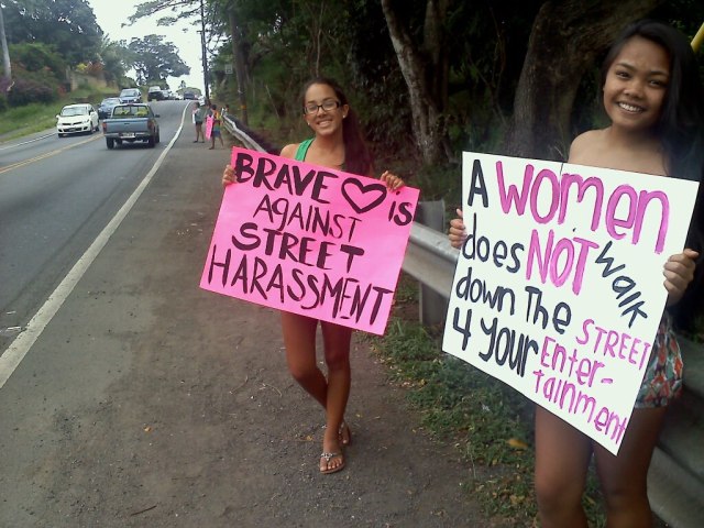 Activists in Hawaii fighting street harassment, via the Pixel Project