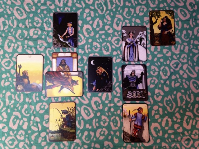 Cards are from the Anna K Tarot