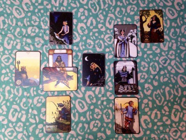 Cards are from the Anna K Tarot