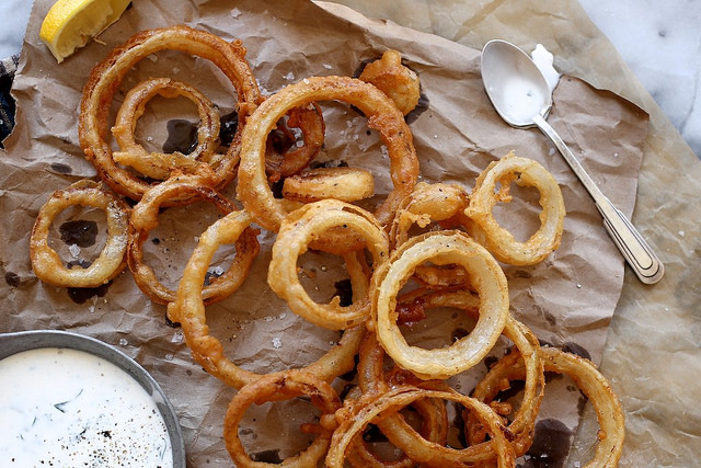 Beer battered onion rings