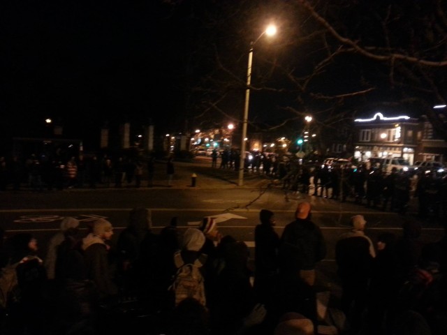 Cops telling us to clear out of the street