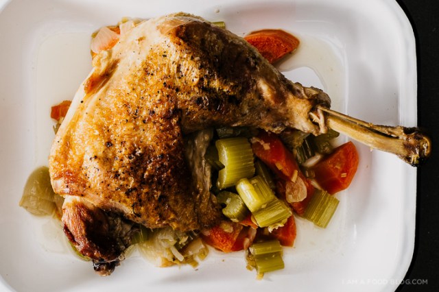 Lemongrass braised turkey legs