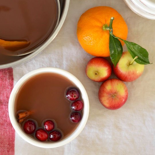 Mulled cranberry apple cider