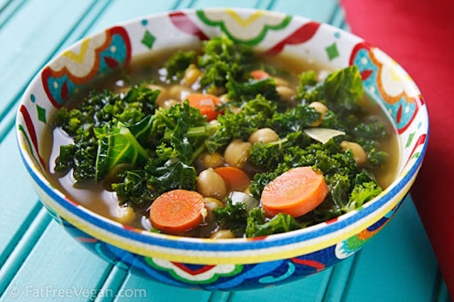 North African Chickpea and Kale Soup