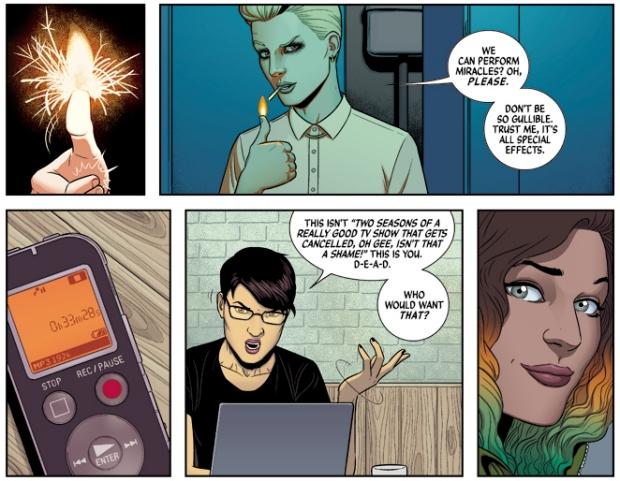 That's Cassandra in the glasses. art by Jamie McKelvie