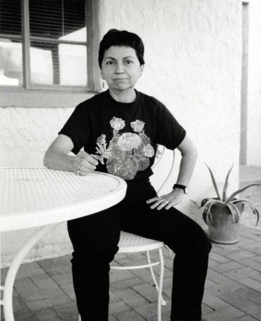 Gloria Anzaldúa. Photo by Alison Hawthorne Deming, October 23, 1991. Via University of Arizona.