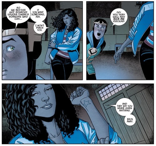 Miss America Chavez being awesome. art by Jamie McKelvie