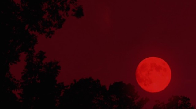 Someone on the Salem film crew sticks a red filter over a lens to signify The End of the Muggle World