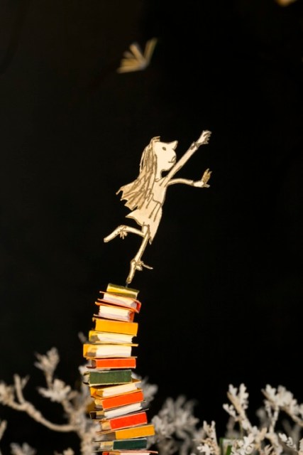 Book sculpture of Matilda by Su Blackwell