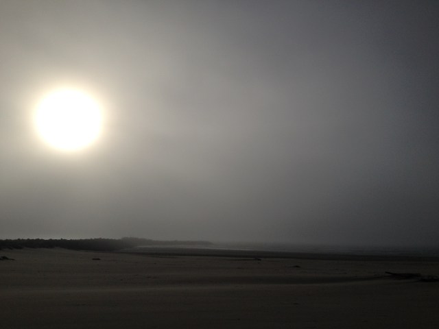 First view of the Pacific Ocean at Florence, OR