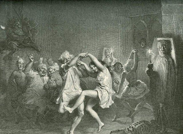 'Warlocks and witches in a dance" by John Faed