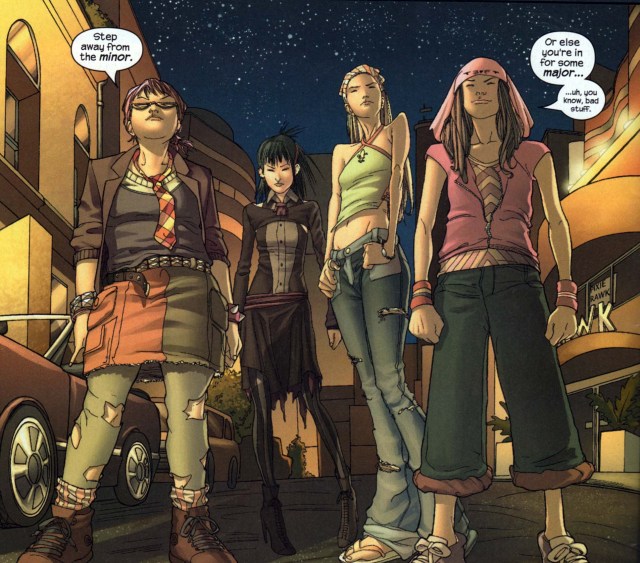 Some of Runaway's girl power. Art by Adrian Alphona.