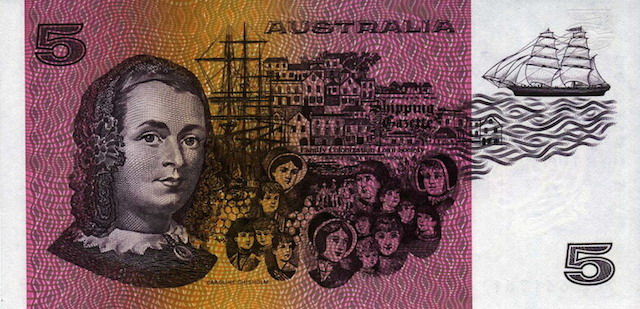 5 Australian dollars note