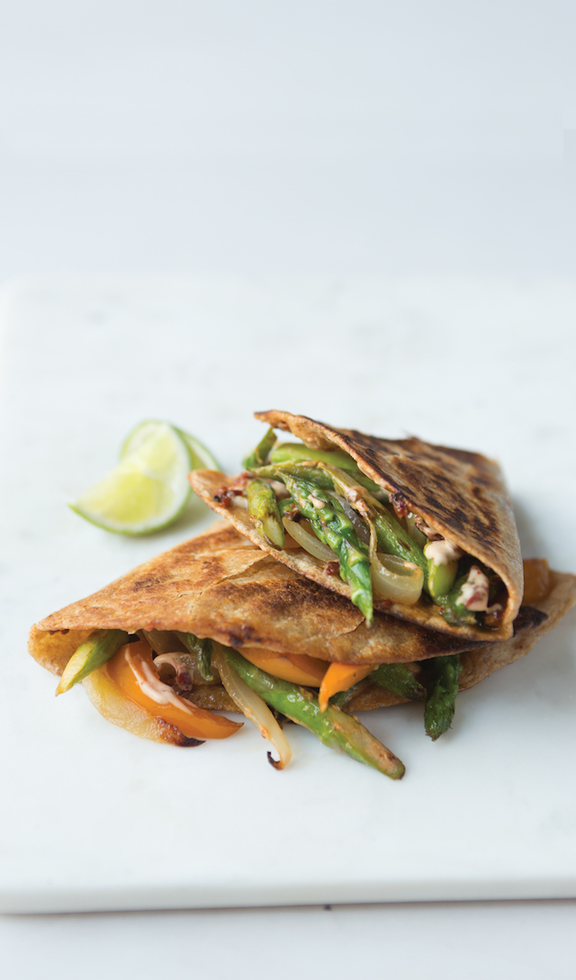 Chipotle Asparagus Quesadilla