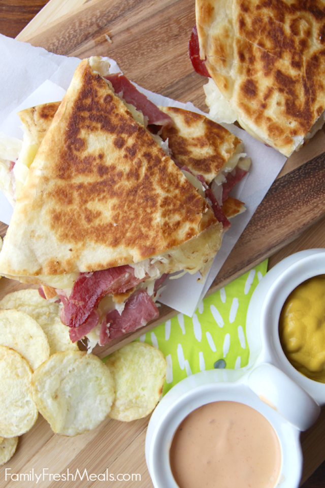 Corned Beef and Cabbage Quesadilla